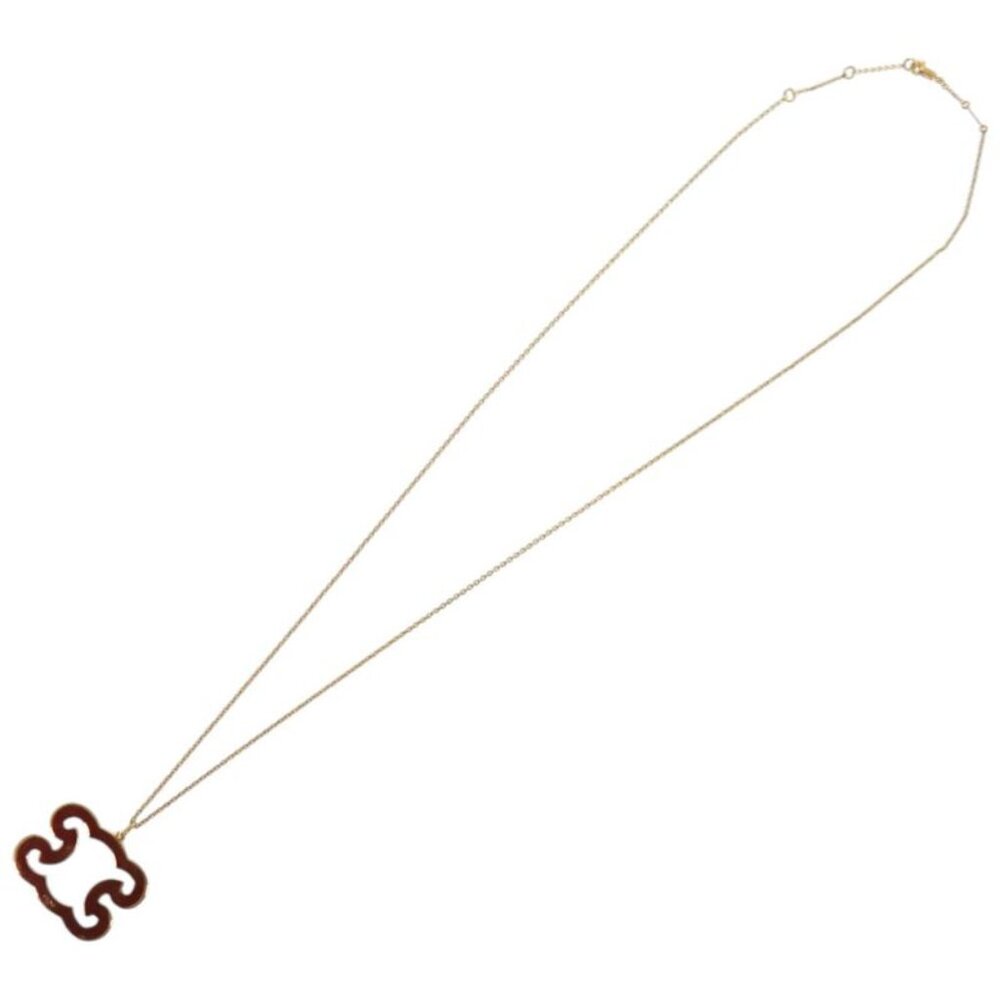 Celine Triomphe Sparkle Metal Rhinestone Gold Necklace - Picture 6 of 10